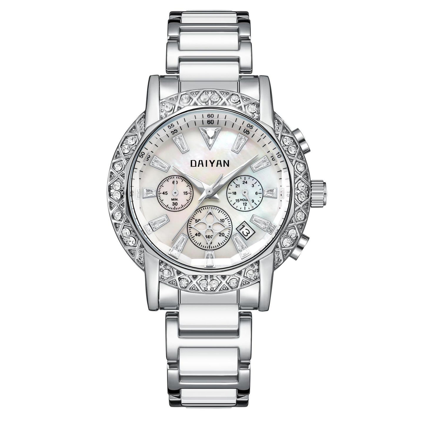 Fantasy Goddess Vielseitig Trendy Diamond Light Luxus Wasserdicht Multifunktionelle Uhr für Frauen