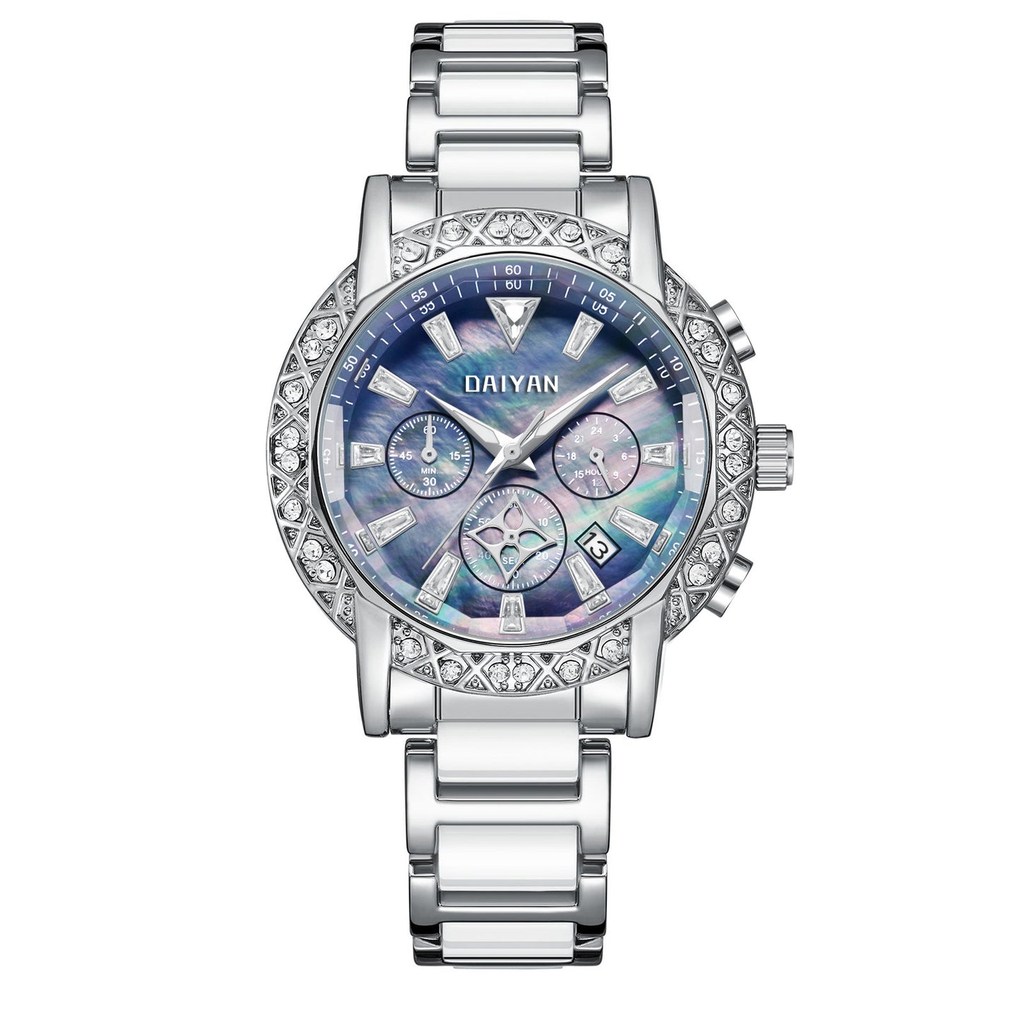 Fantasy Goddess Vielseitig Trendy Diamond Light Luxus Wasserdicht Multifunktionelle Uhr für Frauen