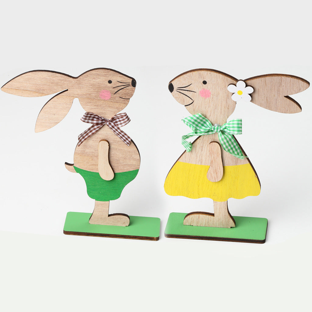 Osterhase Ostern Holzbastelei Kaninchen Dekoration