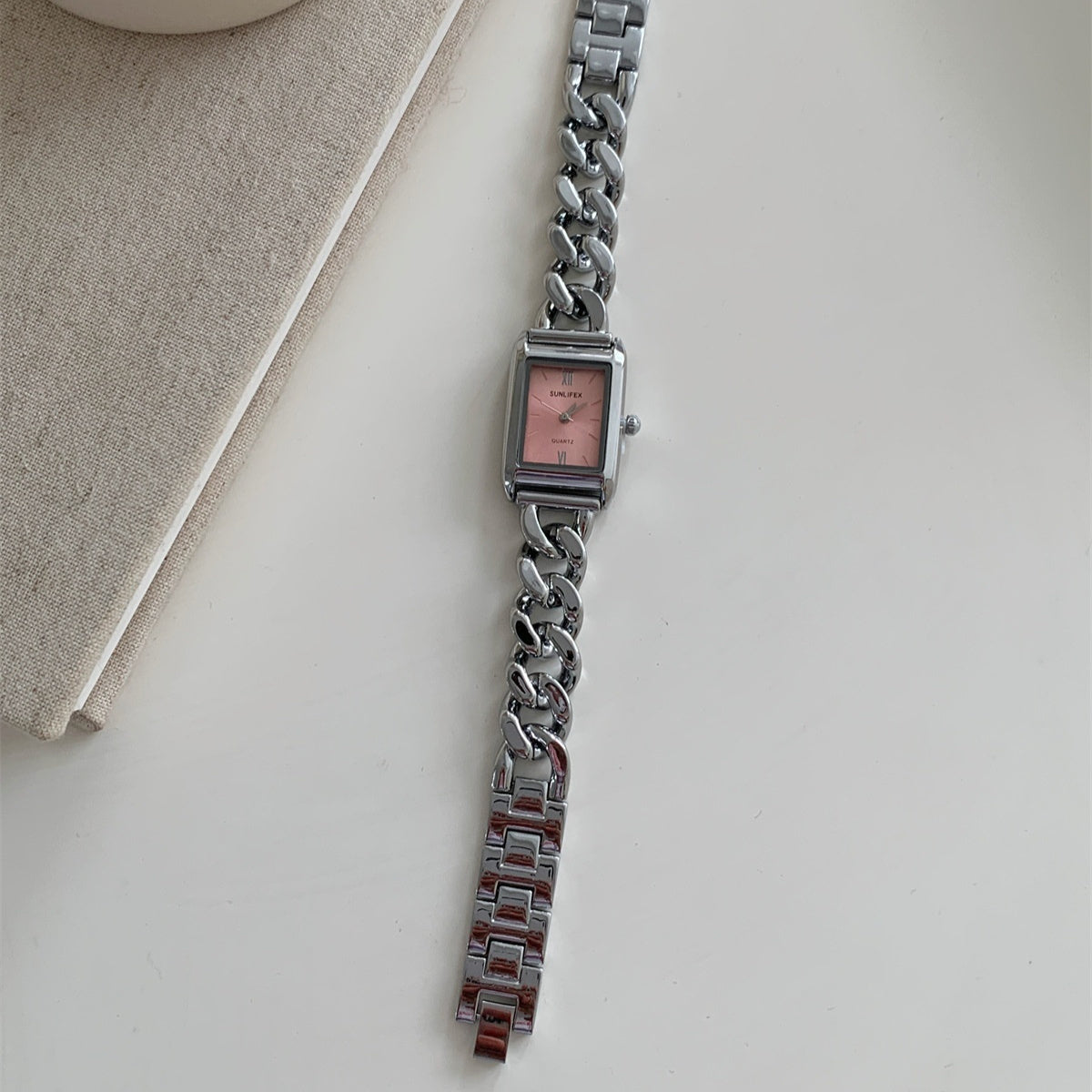 Damen Uhr Klassisch, einfaches Design Uhr mit Kette für Frauen