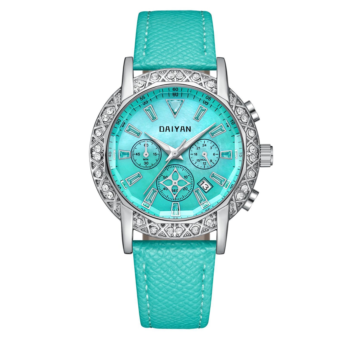 Fantasy Goddess Vielseitig Trendy Diamond Light Luxus Wasserdicht Multifunktionelle Uhr für Frauen
