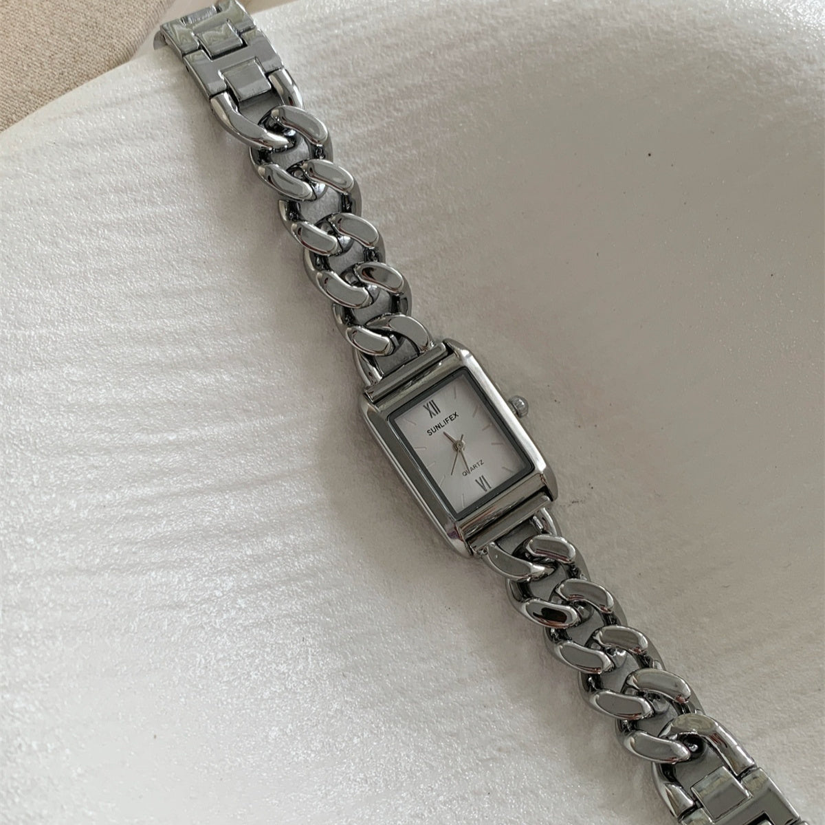 Damen Uhr Klassisch, einfaches Design Uhr mit Kette für Frauen