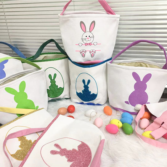 Hasenohren Taschen Leinwand Hase Eimer Osterkorb Ostern