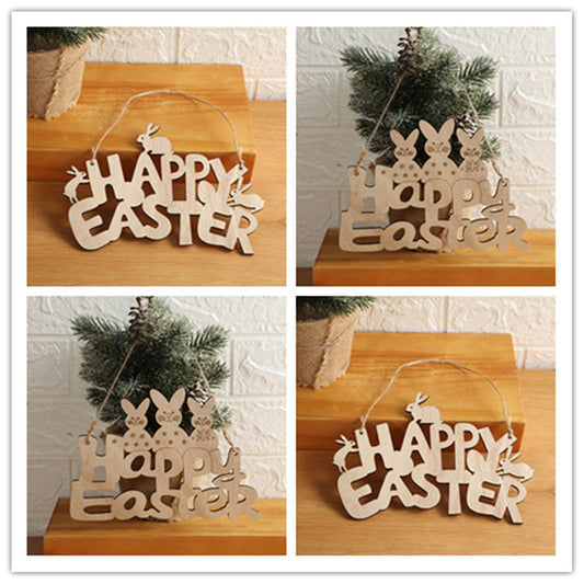 Dekorationen auf Ostern hölzernen Schaufenster
